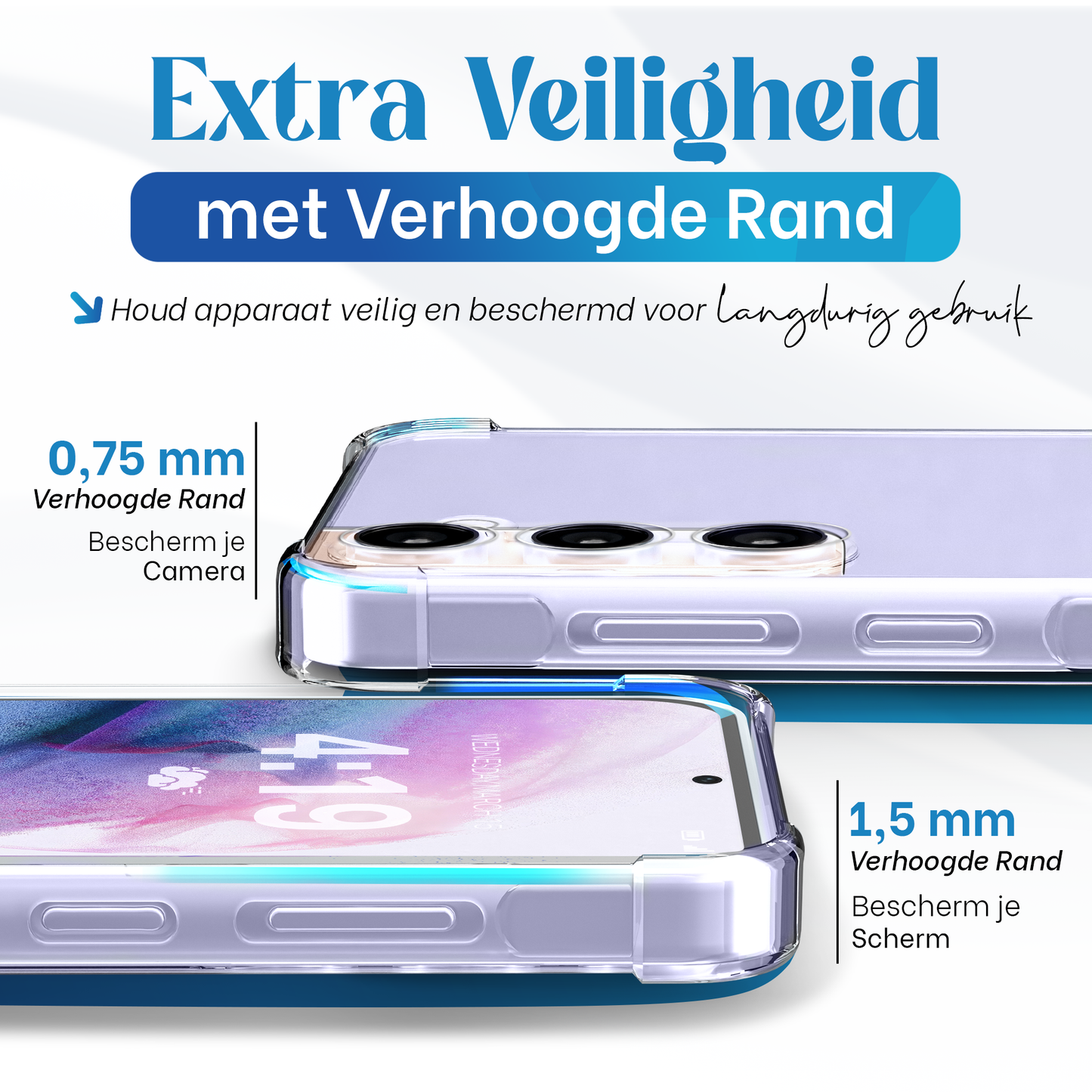 iTech Bumper Hoesje voor Samsung Galaxy S21 – Slank, Schokbestendig & Beschermend