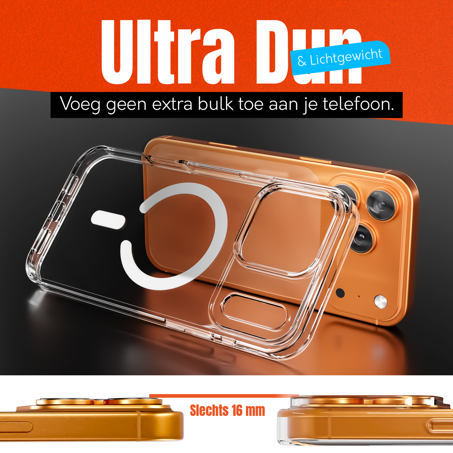iPhone 17 Pro Max hoesje Magsafe Transparant