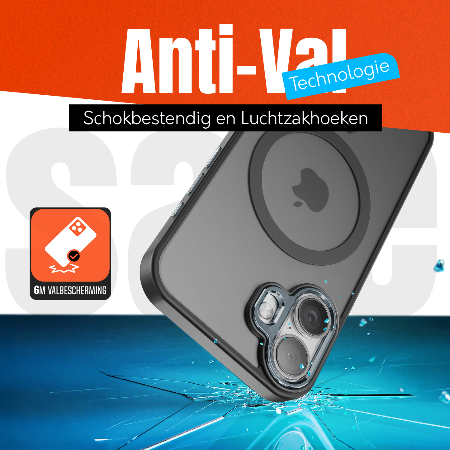 iPhone 17 hoesje MagSafe Zwart