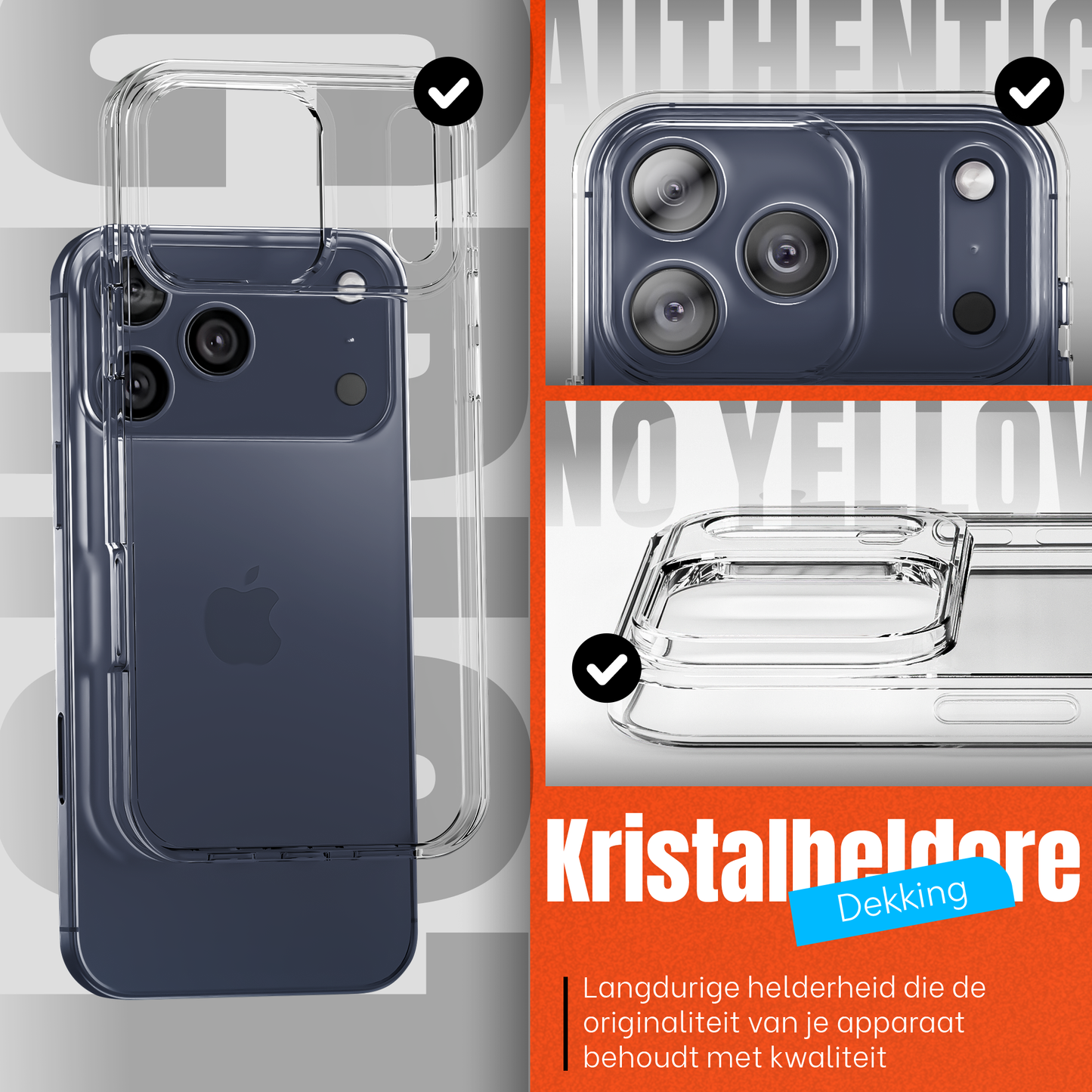 iPhone 17 Pro hoesje Transparant