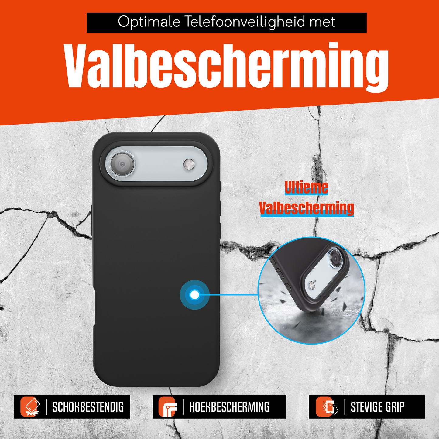 iPhone 17 Air hoesje Zwart