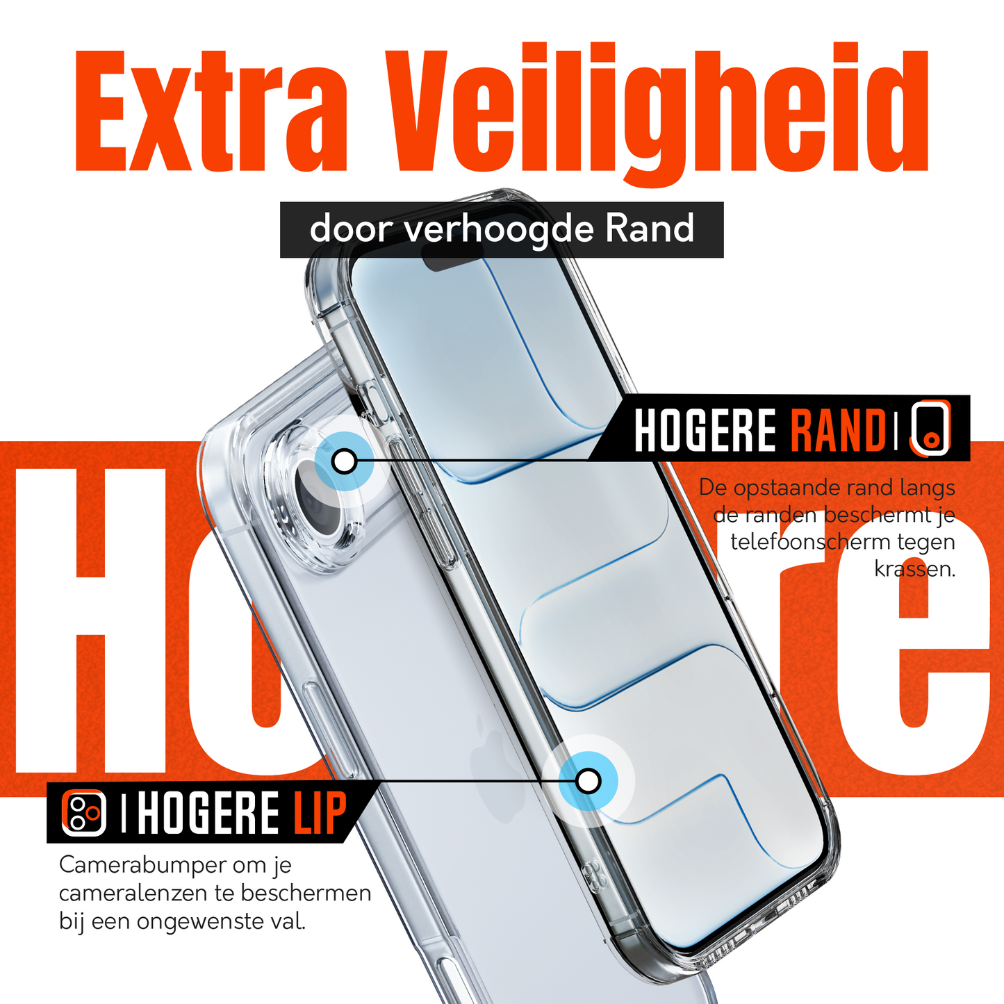 iPhone 17 Air Hoesje Transparant - screen protector