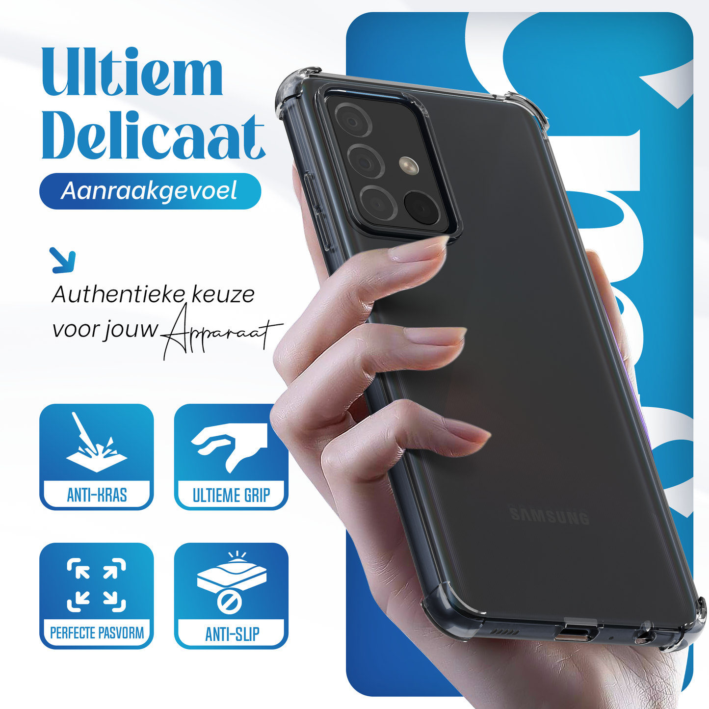 iTech Combo: 2 Screenprotectors & 1 Bumper Hoes voor Samsung Galaxy A51 – 3-in-1 Bescherming