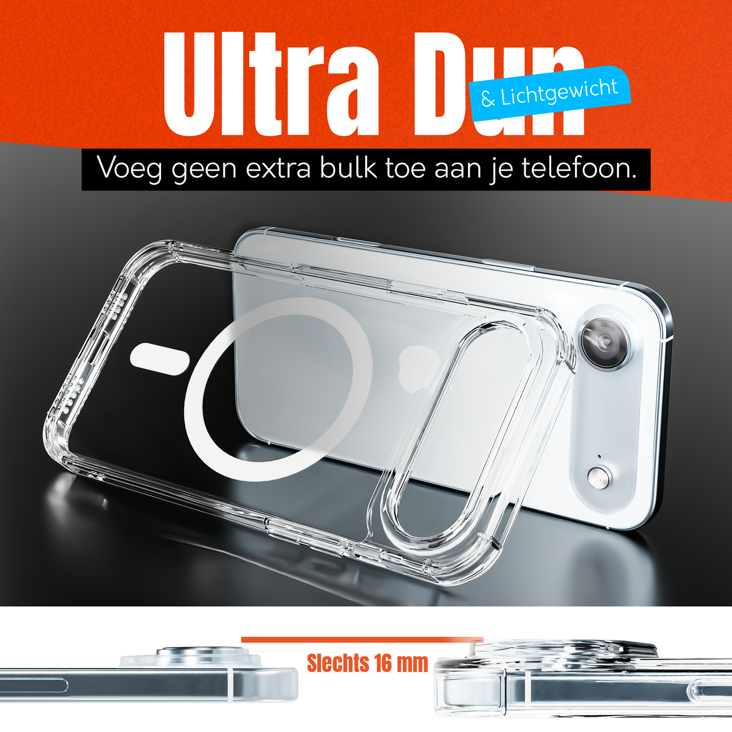 iPhone 17 Air hoesje Magsafe Transparant