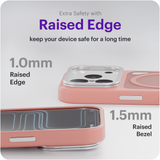 Reovo - Hoesje Geschikt voor iPhone 17 Pro - Camera standaard - Geschikt voor MagSafe - Roze - anti-val technologie