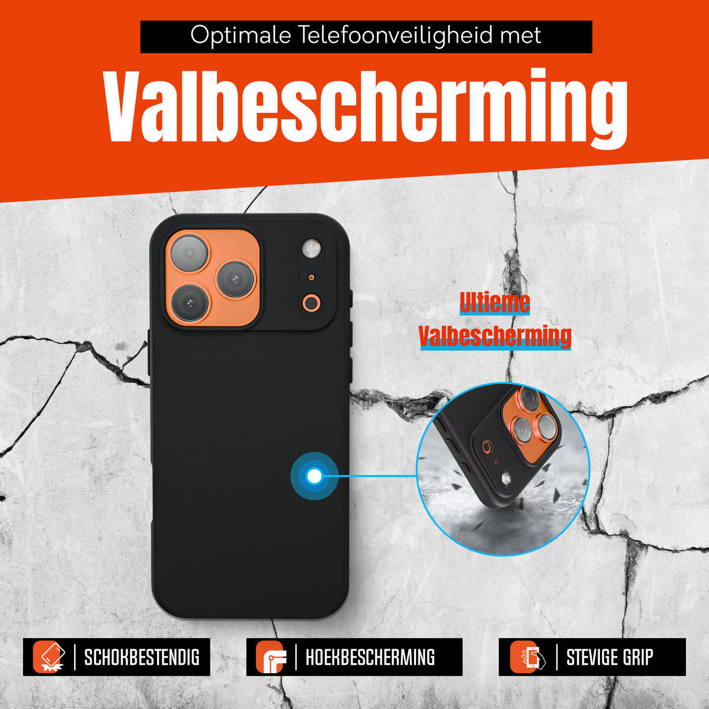 iPhone 17 Pro hoesje Zwart