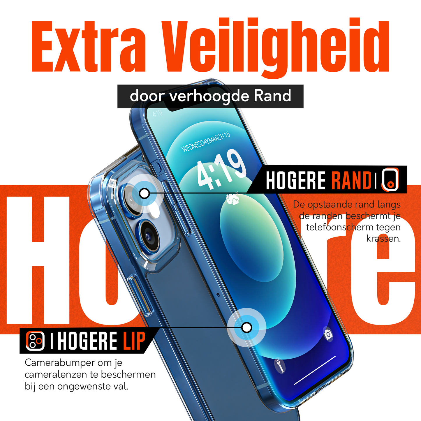 My Case Combo: Transparante Hoes met 2 Screenprotectors voor iPhone 12/12 Pro – Extra Veiligheid