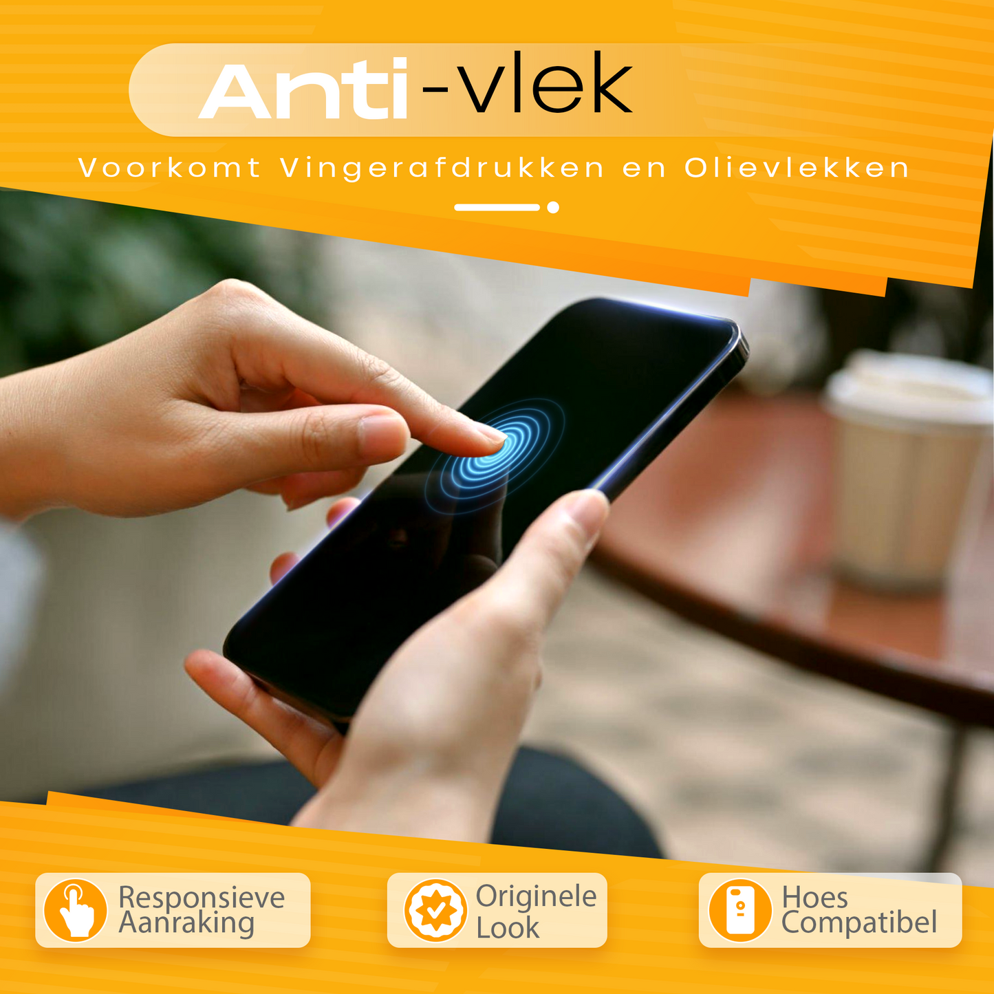 Solutionss4 Screenprotector voor Samsung Galaxy S22 Plus – Case Vriendelijk