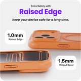 Reovo ClearMag Hoesje Geschikt voor iPhone 17 Pro - Geschikt voor MagSafe - Oranje