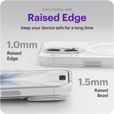 Reovo - Hoesje Geschikt voor iPhone 17 - Camera standaard - Geschikt voor MagSafe - Transparant - anti-val technologie