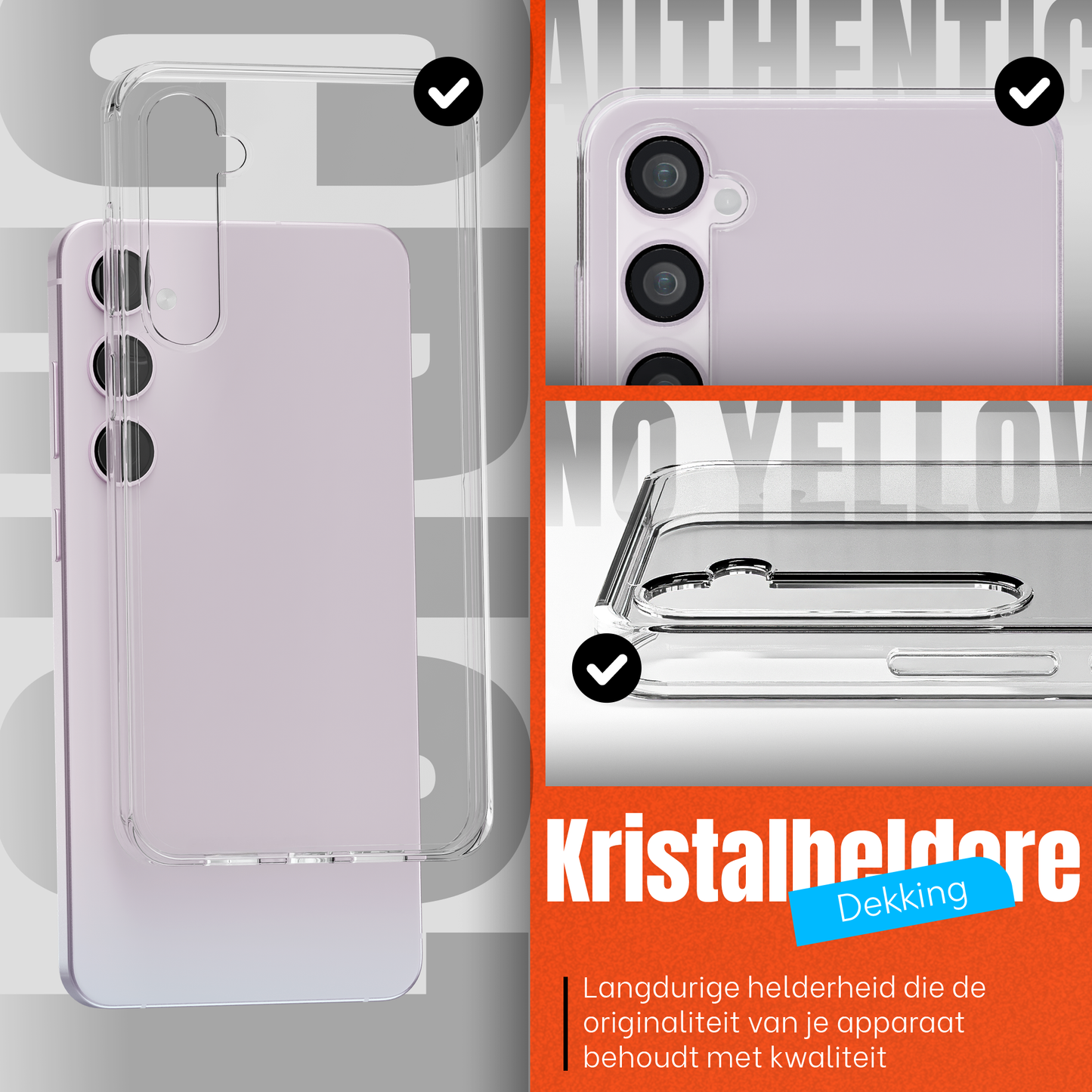 My Case Transparante Hoes voor Samsung Galaxy S23 – Langdurig Helder