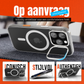 iPhone 16 Pro Max Hoesje – Transparant MagSafe Case met Metalen Stand & Oranje Button