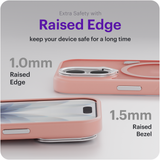 Reovo - Hoesje Geschikt voor iPhone 17 - Camera standaard - Geschikt voor MagSafe - Roze - anti-val technologie
