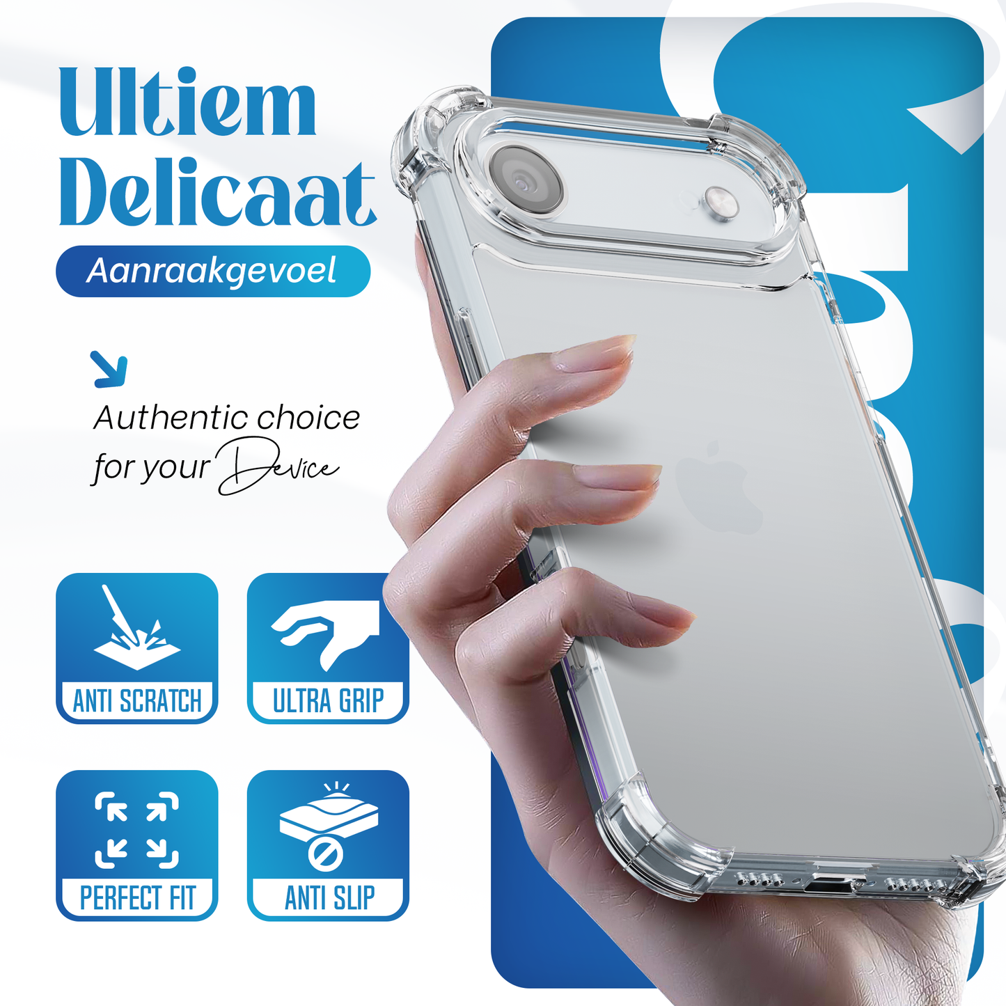 iPhone 17 Air Hoesje Transparant - screen protector
