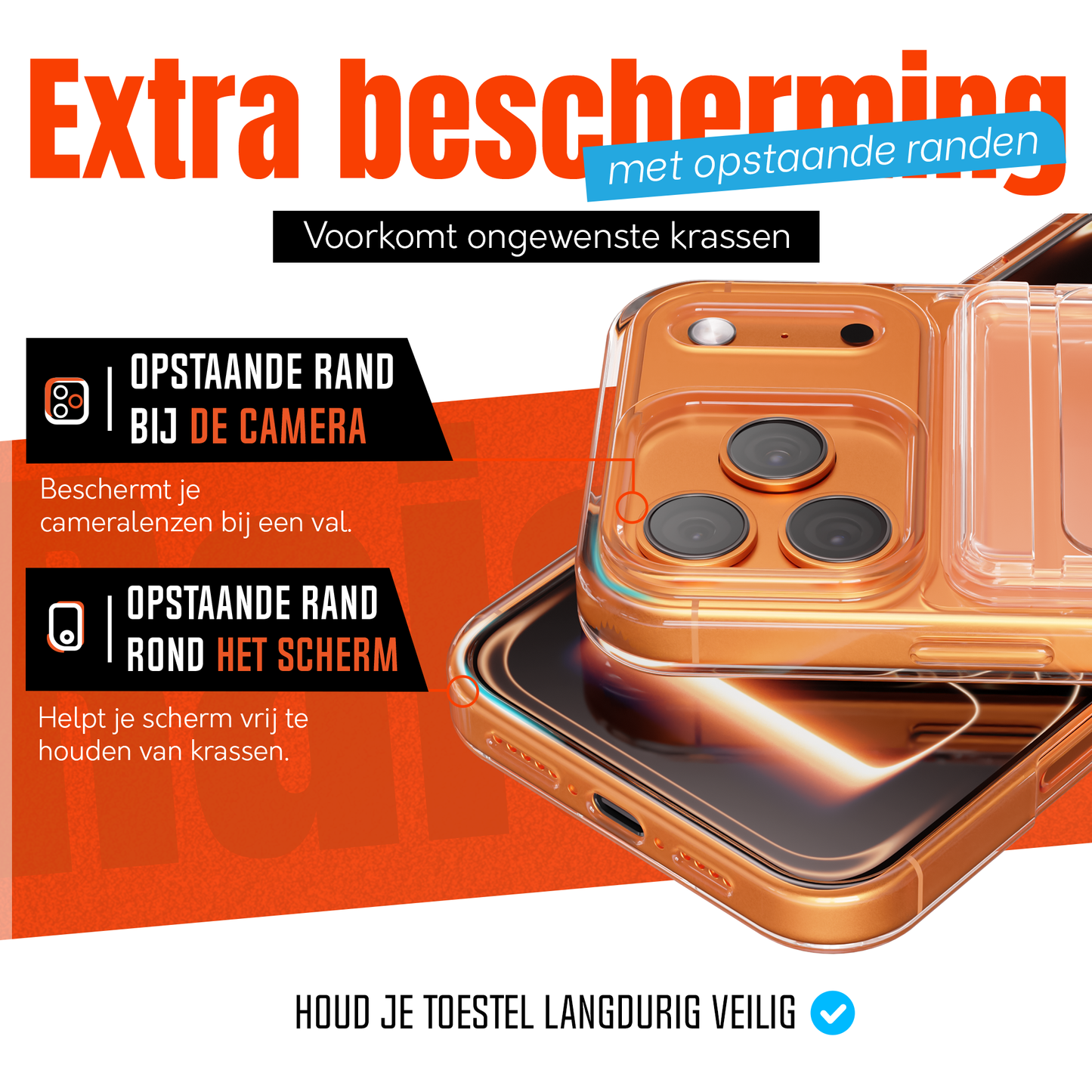 iPhone 17 Pro hoesje Pasjeshouder Transparant