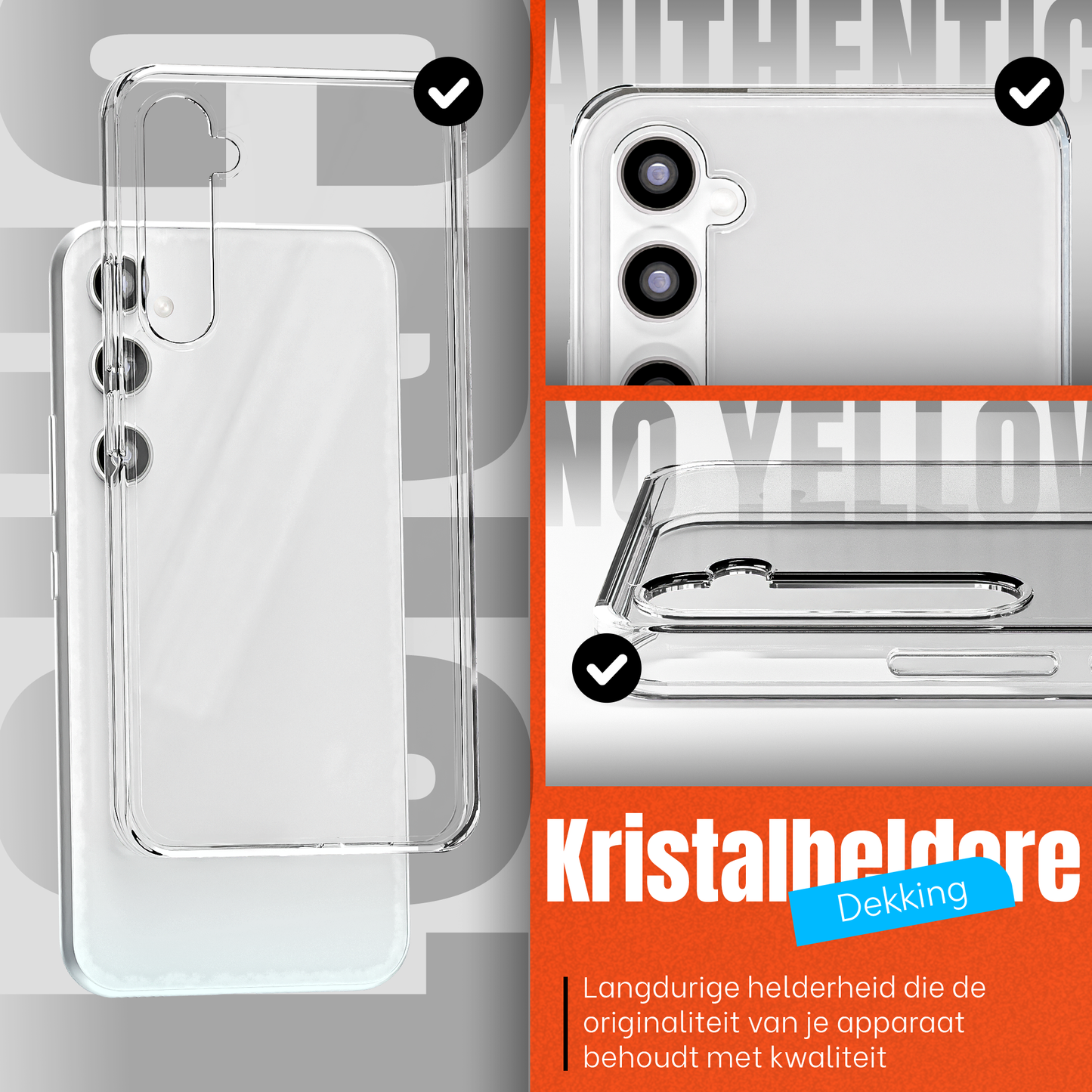My Case Transparante Hoes voor Samsung Galaxy A54 – Langdurig Helder