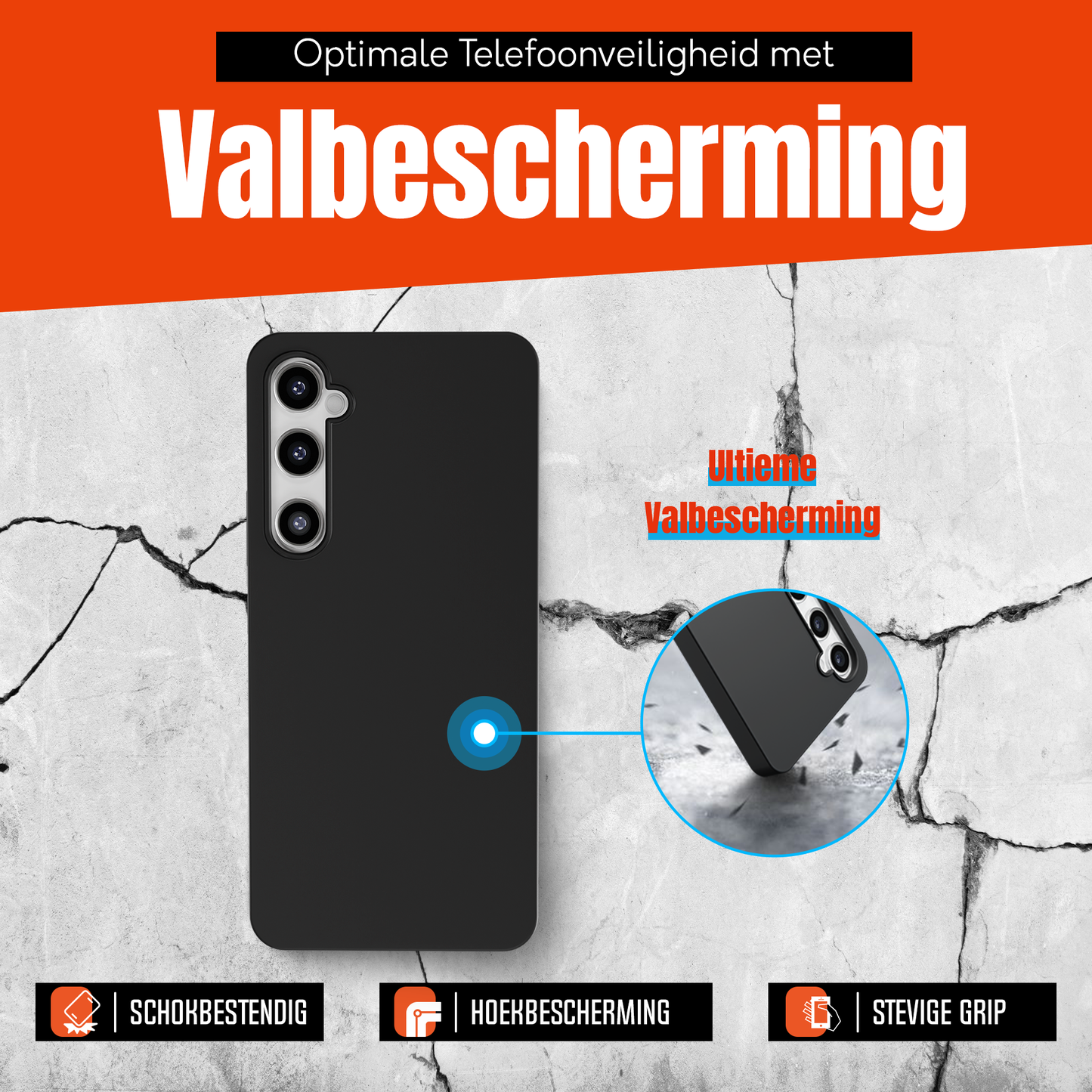 My Case Zwarte Siliconen Hoes voor Samsung Galaxy A54 – Slank Maar Beschermend