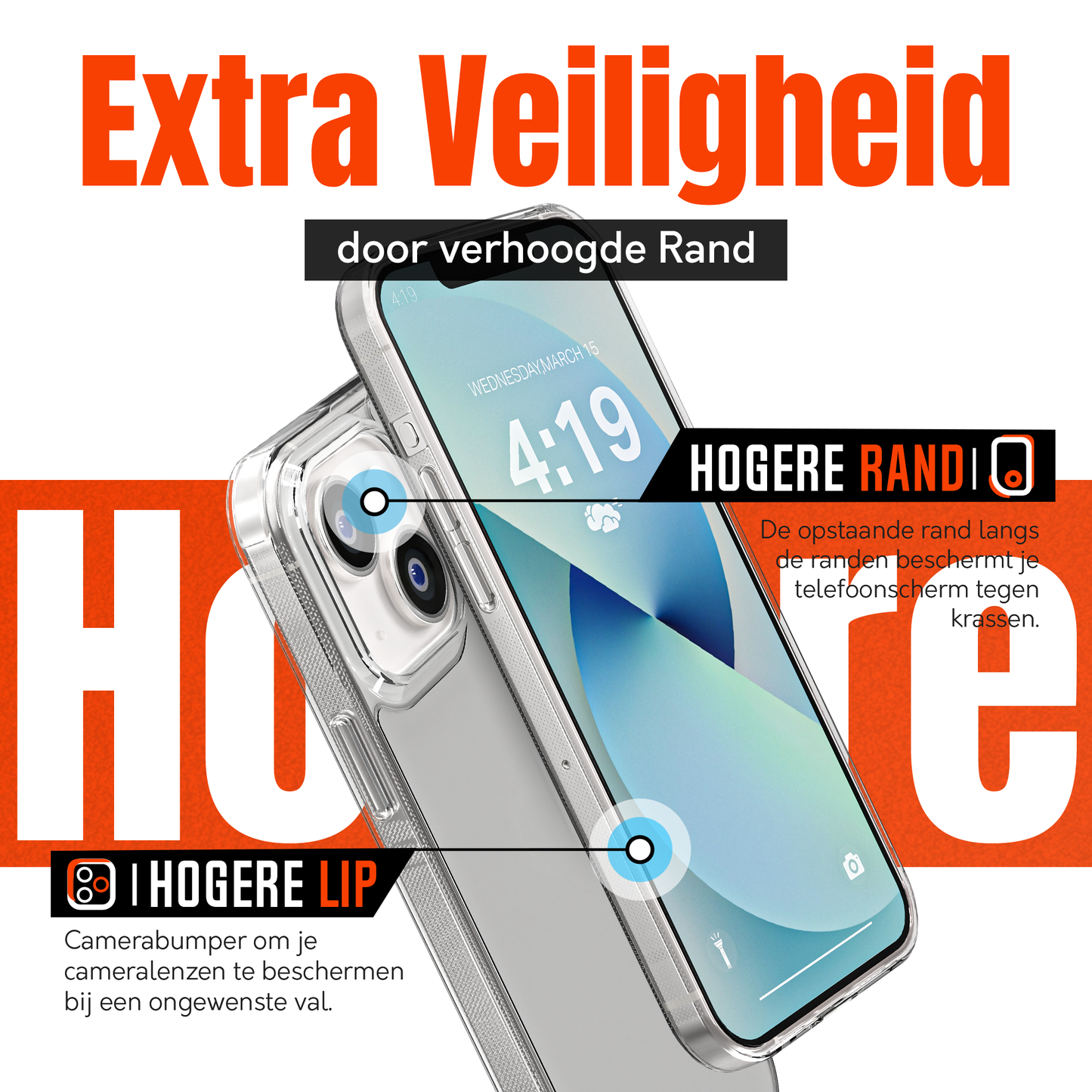 My Case Combo: Transparante Hoes met 2 Screenprotectors voor iPhone 13 – Extra Veiligheid