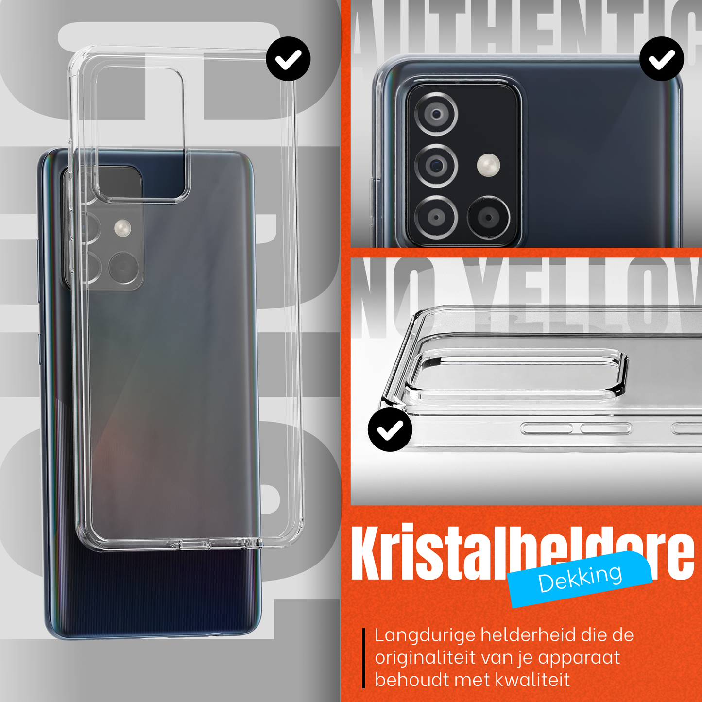 My Case Transparante Hoes voor Samsung Galaxy A51 – Langdurig Helder