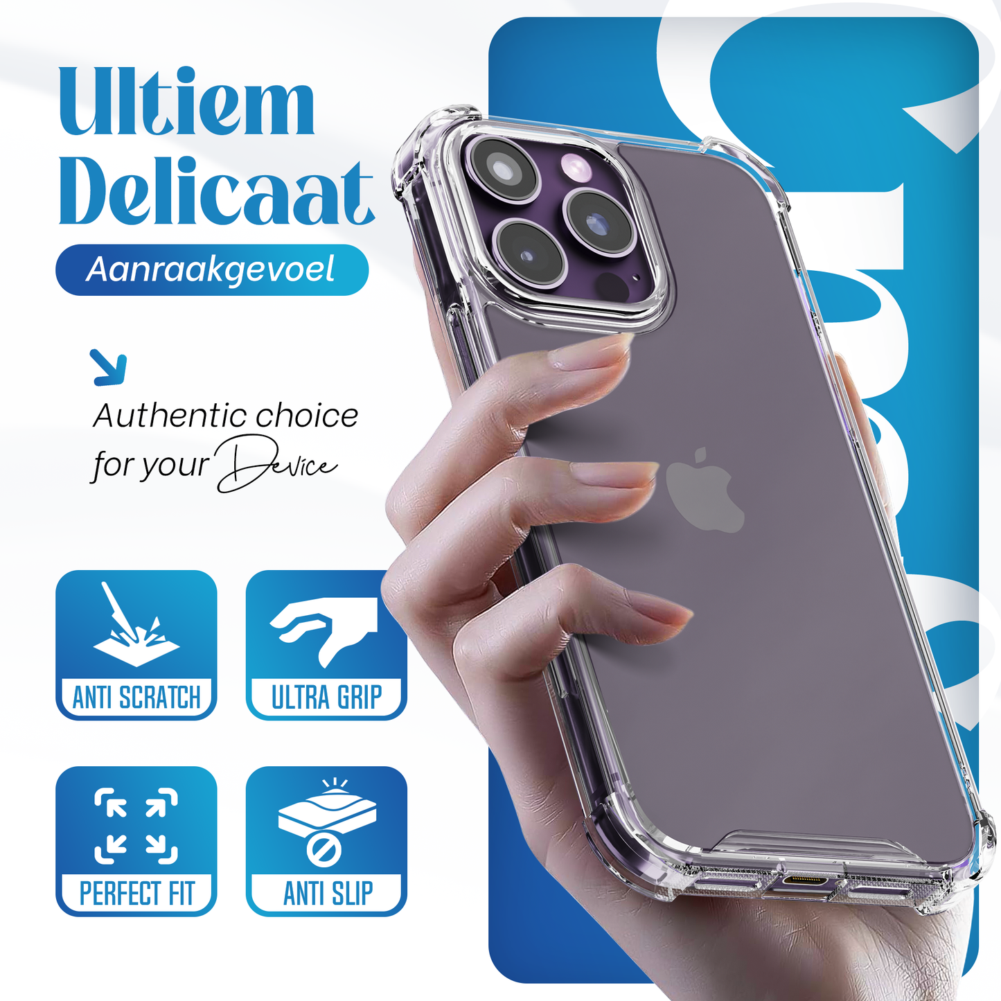 iTech COMBO voor iPhone 14 Pro – Complete 3-in-1 Bescherming