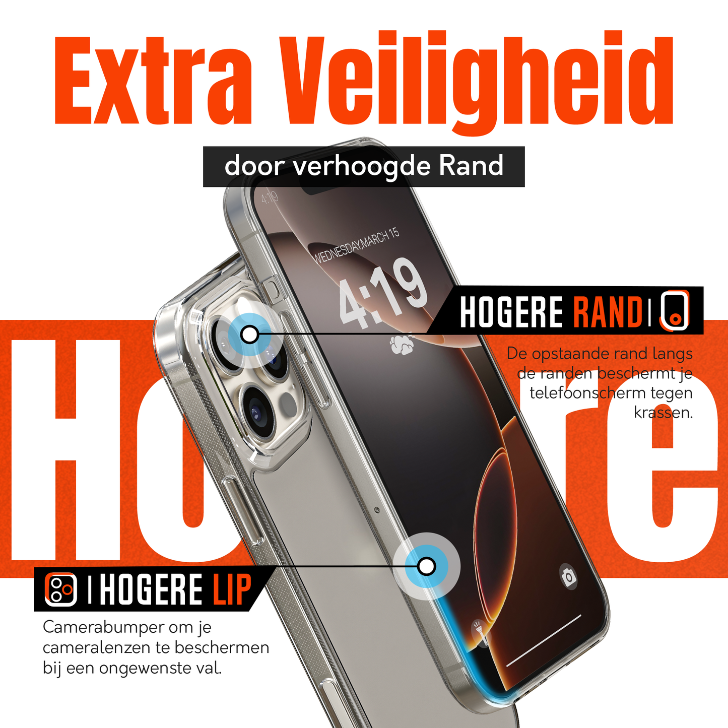 My Case Combo: Transparante Hoes met 2 Screenprotectors voor iPhone 16 Pro – Extra Veiligheid