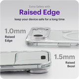 Reovo - Hoesje Geschikt voor iPhone 17 Air - Camera standaard - Geschikt voor MagSafe - Transparant - anti-val technologie
