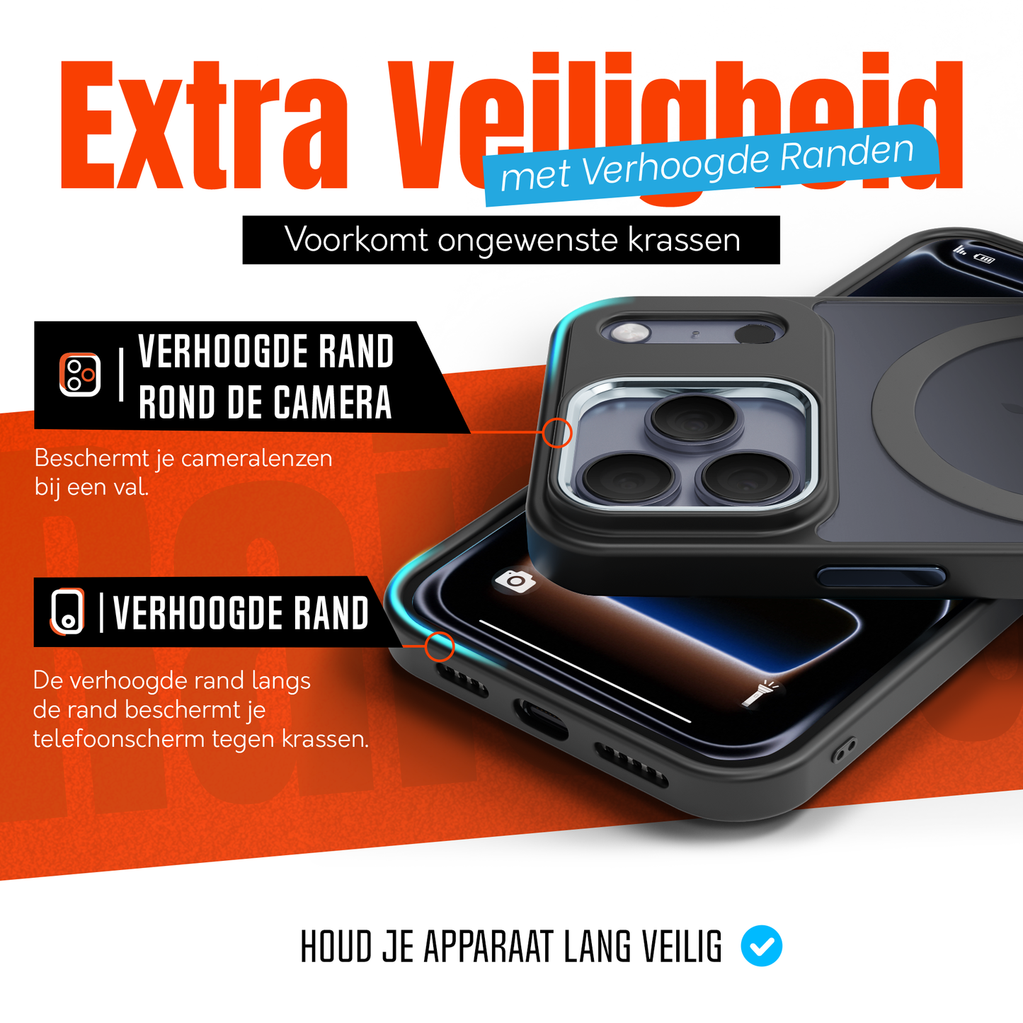 iPhone 17 Pro MagSafe hoesje Zwart