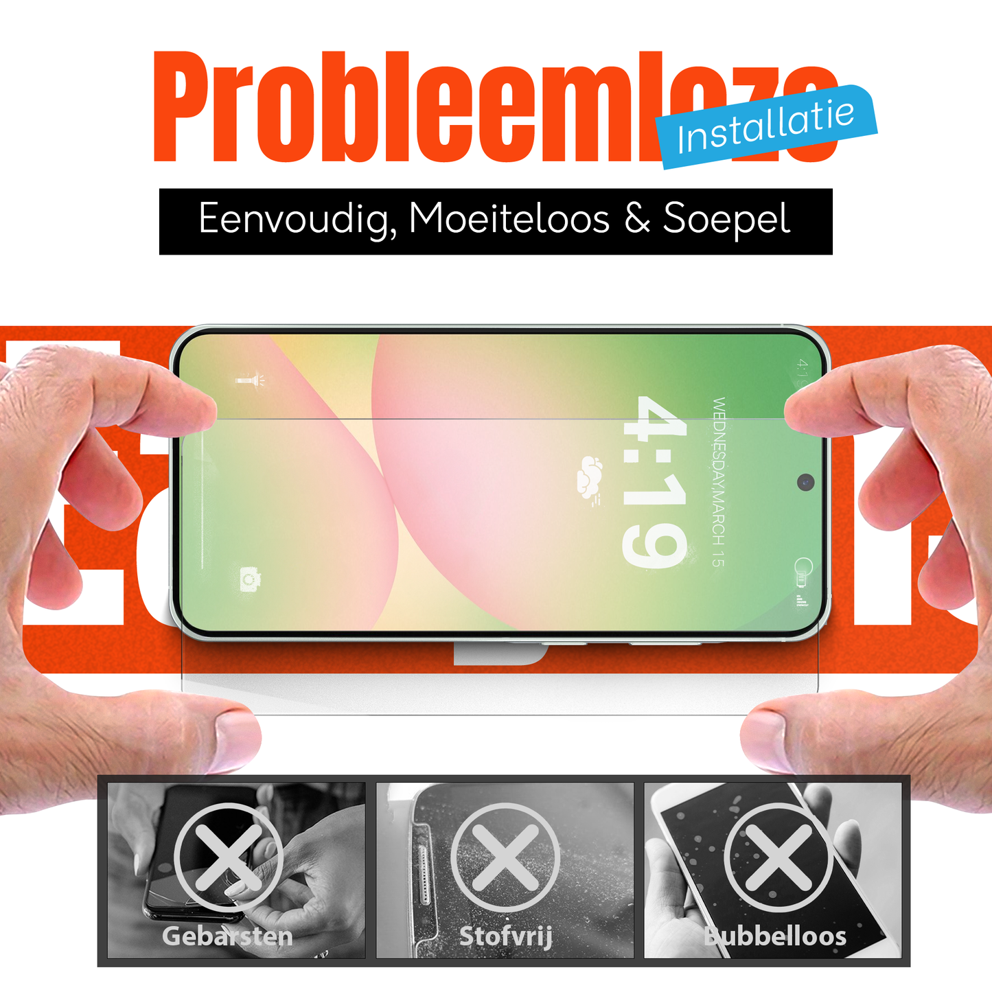 Samsung A56 Hoesje Transparant + 2x Screenprotector – Anti-Shock Beschermset