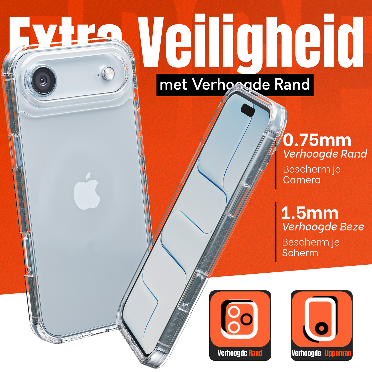 iPhone 17 Air hoesje Transparant