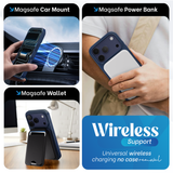 iPhone 17 Pro Max hoesje Donker Blauw Magsafe 360 telefoonstandaard