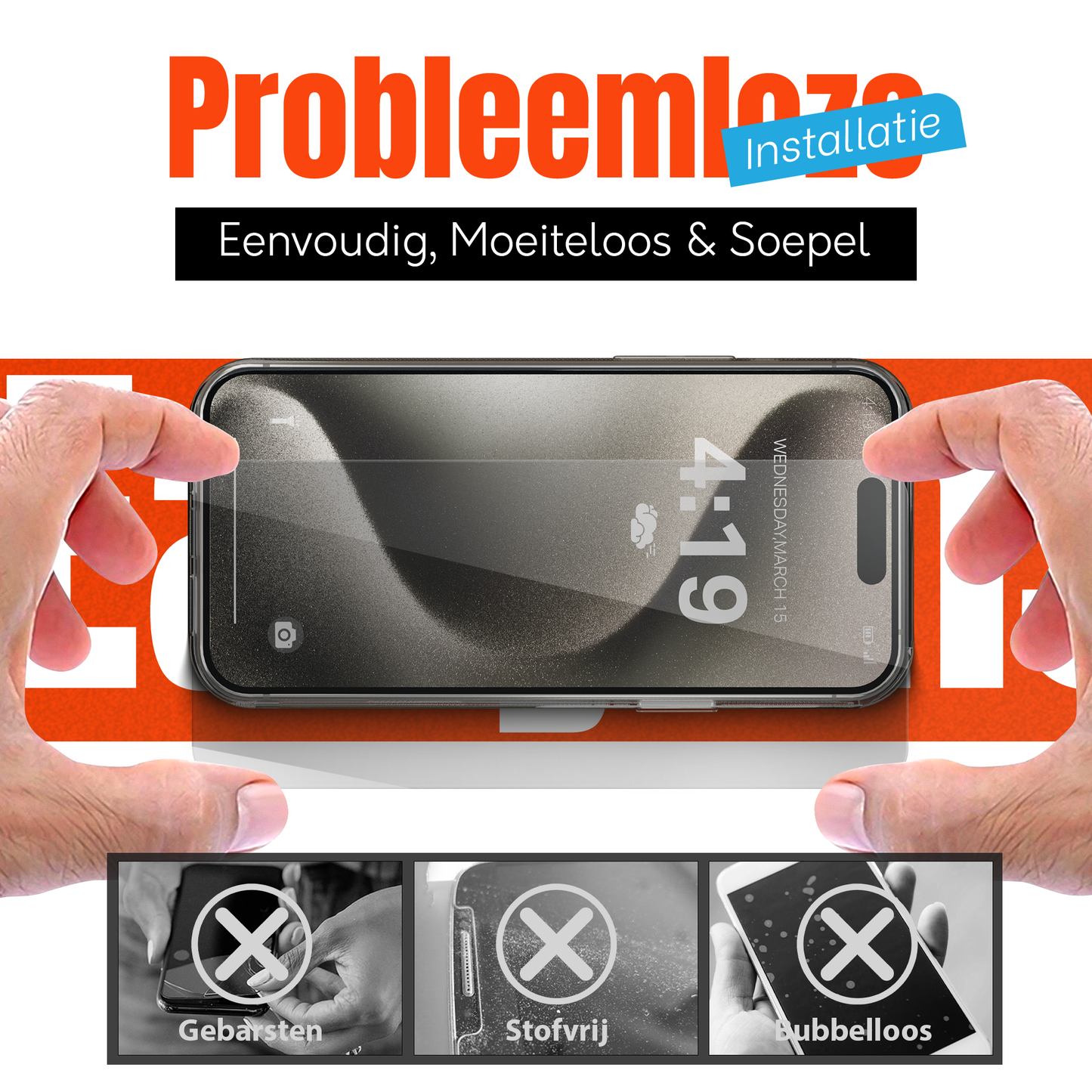 My Case Combo: Transparante Hoes met 2 Screenprotectors voor iPhone 15 Pro – Extra Veiligheid