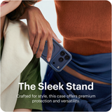 iPhone 17 Pro Camera Stand case Donker Blauw