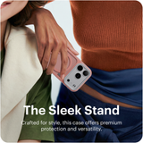 Reovo - Hoesje Geschikt voor iPhone 17 Pro Max - Camera standaard - Geschikt voor MagSafe - Roze - anti-val technologie