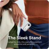 Reovo - Hoesje Geschikt voor iPhone 17 Air - Camera standaard - Geschikt voor MagSafe - Transparant - anti-val technologie
