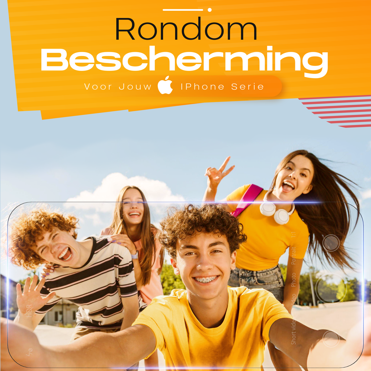 Solutionss4 Screenprotector voor iPhone 13/14 – Case Vriendelijk