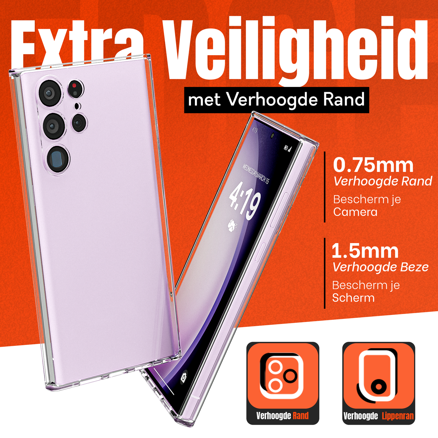 My Case  Transparante Hoes voor Samsung Galaxy S23 Ultra – Langdurig Helder