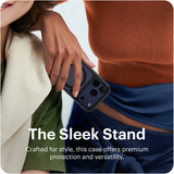 Reovo - Hoesje Geschikt voor iPhone 17 Pro Max - Camera standaard - Geschikt voor MagSafe - Zwart - anti-val technologie