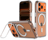 Reovo - Hoesje Geschikt voor iPhone 17 Pro - Camera standaard - Geschikt voor MagSafe - Transparant - anti-val technologie